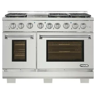 Nxr Ranges AKD4807LP 48-In. Culinary Series Professional Style Lp Gas And Electric Dual Fuel Range, Stainless Steel Professional Ranges 6 burner professional gas range