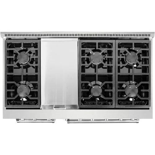 Nxr Ranges AKD4807LP 48-In. Culinary Series Professional Style Lp Gas And Electric Dual Fuel Range, Stainless Steel
