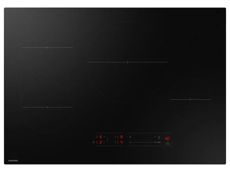 Samsung CC70F30S2D 30" Induction Cooktop With Anti-Scratch Matte Glass And Sync Burners In Black Electric electric stove with convection oven