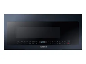 Samsung ME21A706BQN 2.1 Cu. Ft. Smart Bespoke Over-The-Range Microwave With Sensor Cooking In Fingerprint Resistant Navy Steel Over The Range Microwaves convection over-the-range microwave