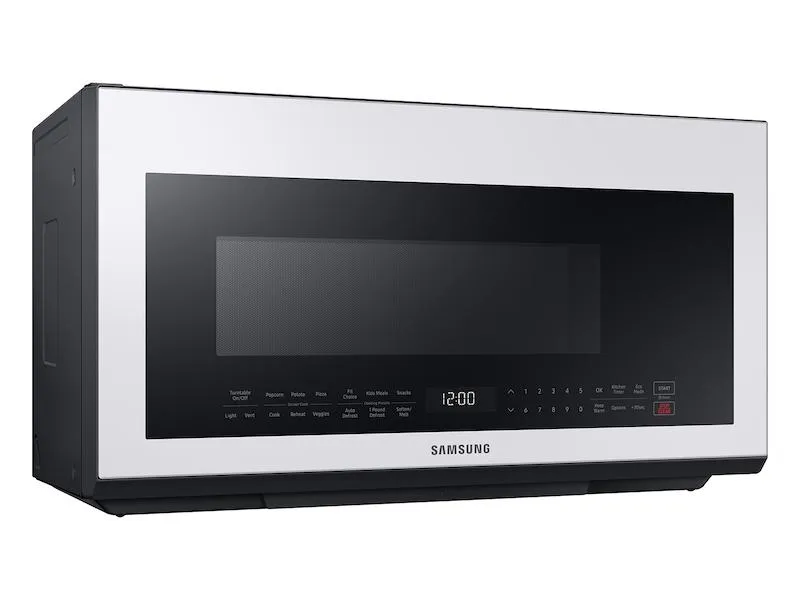 Samsung ME21B706B12 2.1 Cu. Ft. Bespoke Over-The-Range Microwave With Sensor Cooking In White Glass