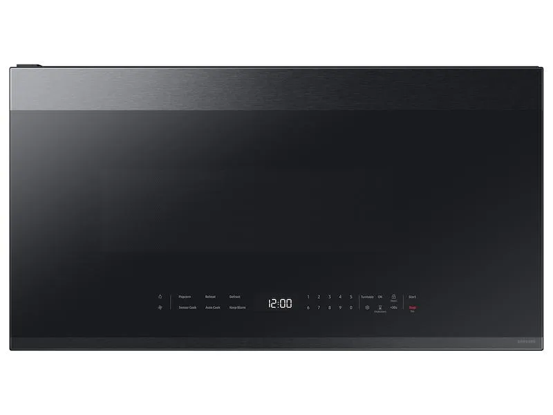 Samsung ME21DG6500MT Bespoke 2.1 Cu. Ft. Over-The-Range Microwave With Edge To Edge Glass Display In Matte Black Steel Over The Range Microwaves convection over-the-range microwave