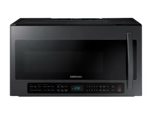 Samsung ME21R7051SG 2.1 Cu. Ft. Over-The-Range Microwave With Sensor Cooking In Fingerprint Resistant Black Stainless Steel Microwave Ovens smart sensor microwave oven