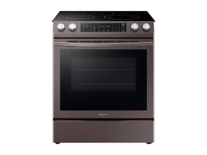 Samsung NE58R9431ST 5.8 Cu. Ft. Slide-In Electric Range In Tuscan Stainless Steel Slide In Ranges front control slide-in stove