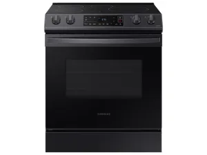Samsung NE63B8211SG 6.3 Cu. Ft. Smart Instant Heat Induction Slide-In Range In Black Stainless Steel Slide In Ranges front control slide-in stove