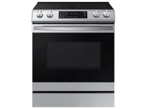 Samsung NE63B8611SS 6.3 Cu. Ft. Smart Instant Heat Induction Slide-In Range With Air Fry & Convection  In Stainless Steel Slide In Ranges front control slide-in stove