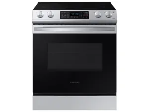 Samsung NE63BG8315SS 6.3 Cu. Ft. Smart Slide-In Electric Range With Air Fry & Convection In Stainless Steel Slide In Ranges front control slide-in stove