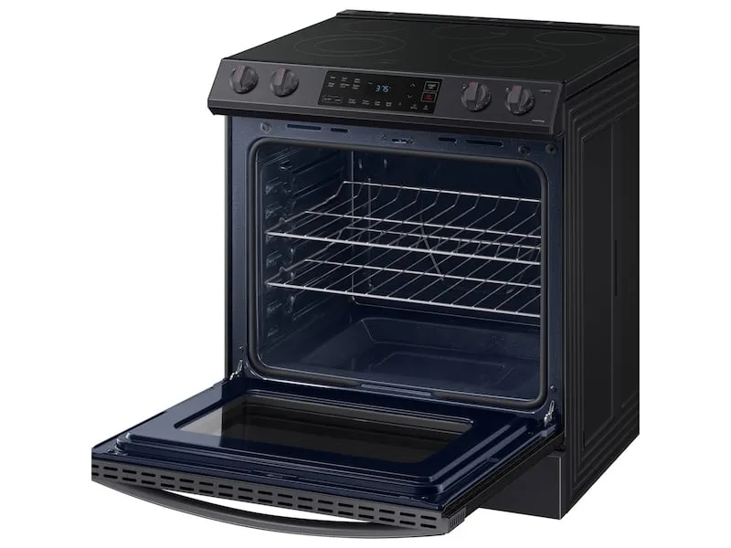 Samsung NE63T8111SG 6.3 Cu Ft. Front Control Slide-In Electric Range With Wi-Fi In Black Stainless Steel