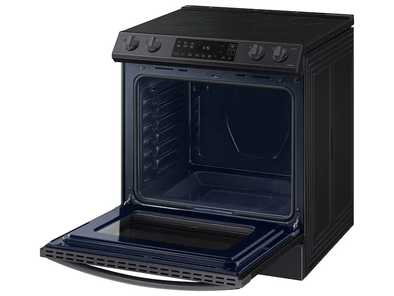 Samsung NE63T8111SG 6.3 Cu Ft. Front Control Slide-In Electric Range With Wi-Fi In Black Stainless Steel