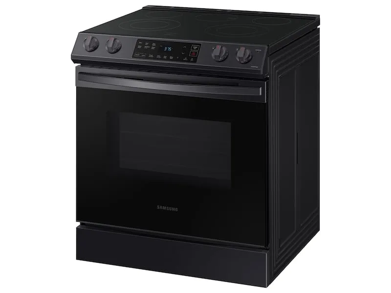 Samsung NE63T8111SG 6.3 Cu Ft. Front Control Slide-In Electric Range With Wi-Fi In Black Stainless Steel