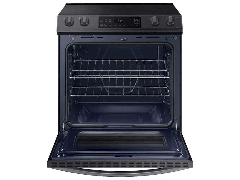 Samsung NE63T8111SG 6.3 Cu Ft. Front Control Slide-In Electric Range With Wi-Fi In Black Stainless Steel