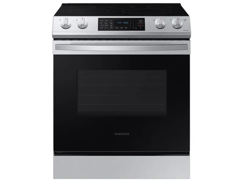 Samsung NE63T8311SS 6.3 Cu. Ft. Front Control Slide-In Electric Range With Convection & Wi-Fi In Stainless Steel Slide In Ranges front control slide-in stove