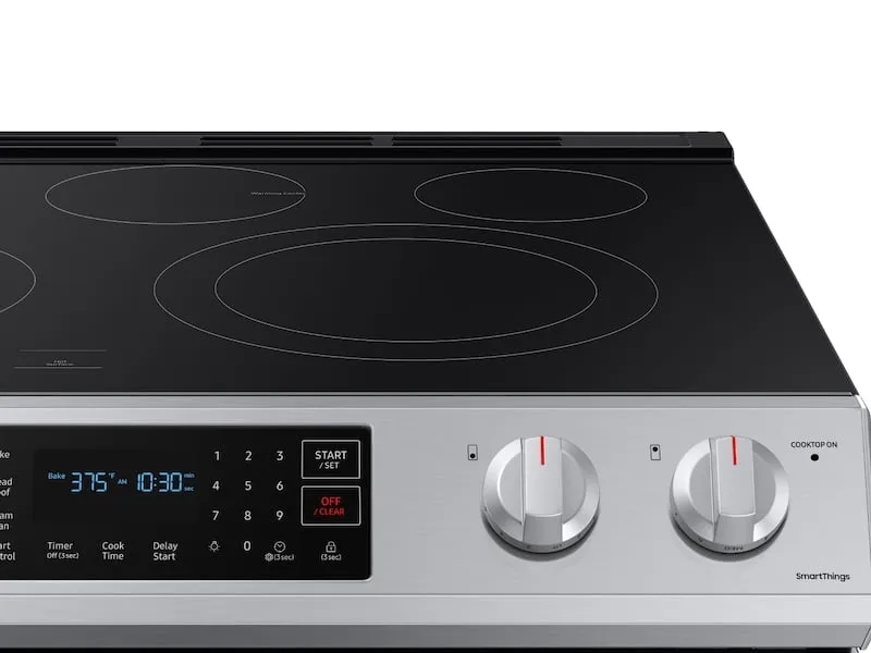 Samsung NE63T8311SS 6.3 Cu. Ft. Front Control Slide-In Electric Range With Convection & Wi-Fi In Stainless Steel