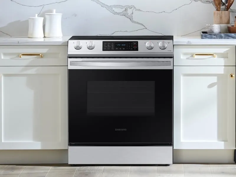 Samsung NE63T8311SS 6.3 Cu. Ft. Front Control Slide-In Electric Range With Convection & Wi-Fi In Stainless Steel