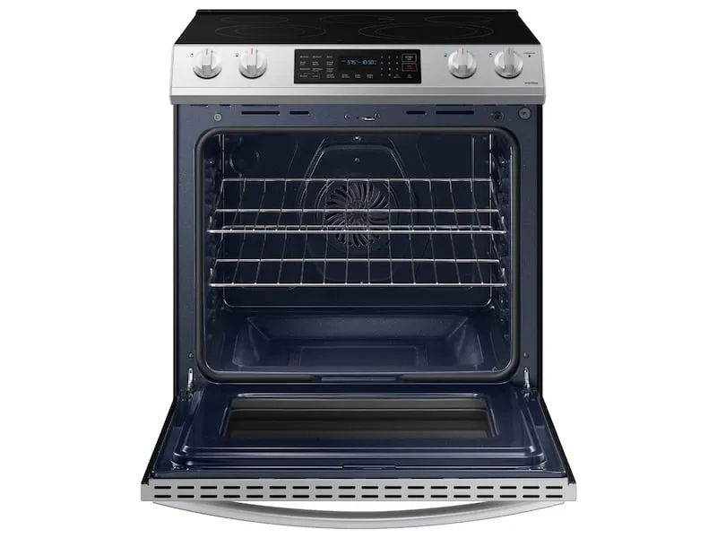 Samsung NE63T8311SS 6.3 Cu. Ft. Front Control Slide-In Electric Range With Convection & Wi-Fi In Stainless Steel