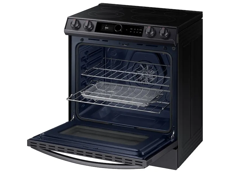 Samsung NE63T8711SG 6.3 Cu. Ft. Front Control Slide-In Electric Range With Smart Dial, Air Fry & Wi-Fi In Black Stainless Steel