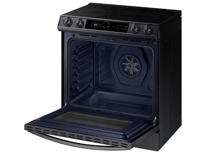Samsung NE63T8711SG 6.3 Cu. Ft. Front Control Slide-In Electric Range With Smart Dial, Air Fry & Wi-Fi In Black Stainless Steel