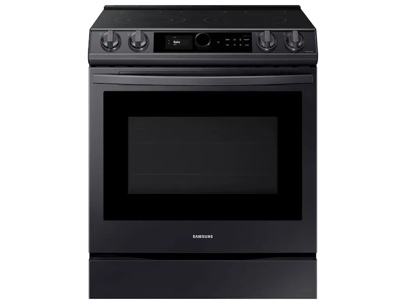Samsung NE63T8711SG 6.3 Cu. Ft. Front Control Slide-In Electric Range With Smart Dial, Air Fry & Wi-Fi In Black Stainless Steel Slide In Ranges front control slide-in stove