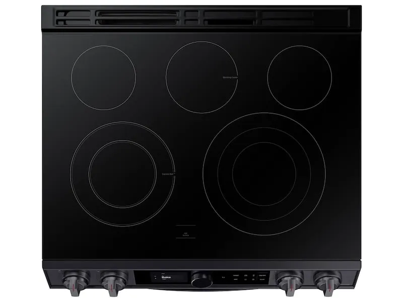 Samsung NE63T8711SG 6.3 Cu. Ft. Front Control Slide-In Electric Range With Smart Dial, Air Fry & Wi-Fi In Black Stainless Steel