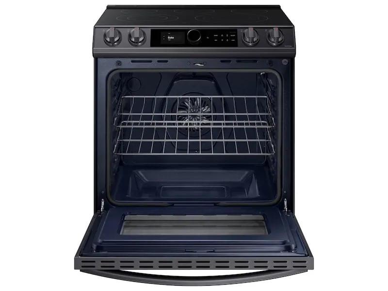 Samsung NE63T8711SG 6.3 Cu. Ft. Front Control Slide-In Electric Range With Smart Dial, Air Fry & Wi-Fi In Black Stainless Steel