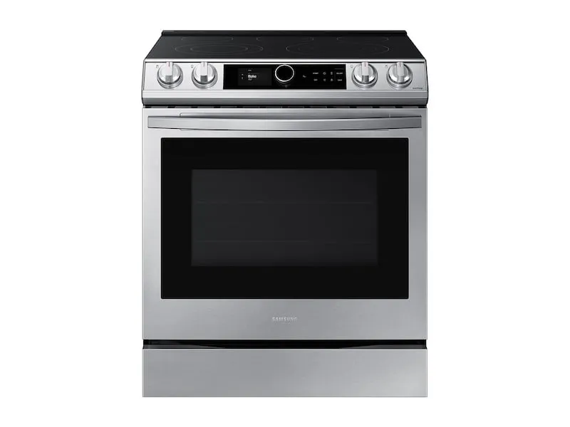 Samsung NE63T8711SS 6.3 Cu. Ft. Front Control Slide-In Electric Range With Smart Dial, Air Fry & Wi-Fi In Stainless Steel Slide In Ranges front control slide-in stove