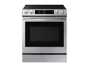 Samsung NE63T8711SS 6.3 Cu. Ft. Front Control Slide-In Electric Range With Smart Dial, Air Fry & Wi-Fi In Stainless Steel Slide In Ranges front control slide-in stove