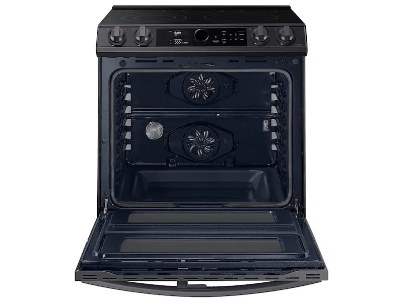 Samsung NE63T8751SG 6.3 Cu. Ft. Flex Duo&#8482; Front Control Slide-In Electric Range With Smart Dial, Air Fry & Wi-Fi In Black Stainless Steel