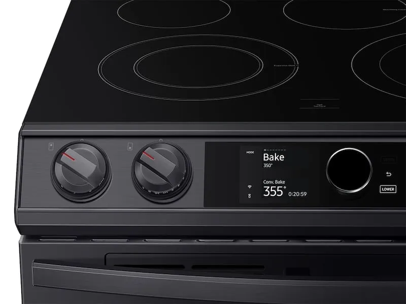 Samsung NE63T8751SG 6.3 Cu. Ft. Flex Duo&#8482; Front Control Slide-In Electric Range With Smart Dial, Air Fry & Wi-Fi In Black Stainless Steel