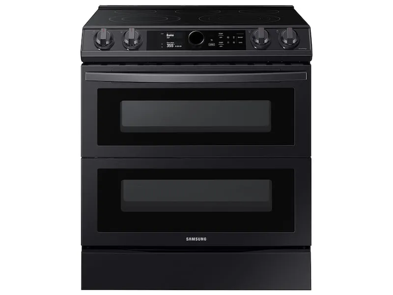 Samsung NE63T8751SG 6.3 Cu. Ft. Flex Duo&#8482; Front Control Slide-In Electric Range With Smart Dial, Air Fry & Wi-Fi In Black Stainless Steel Slide In Ranges front control slide-in stove