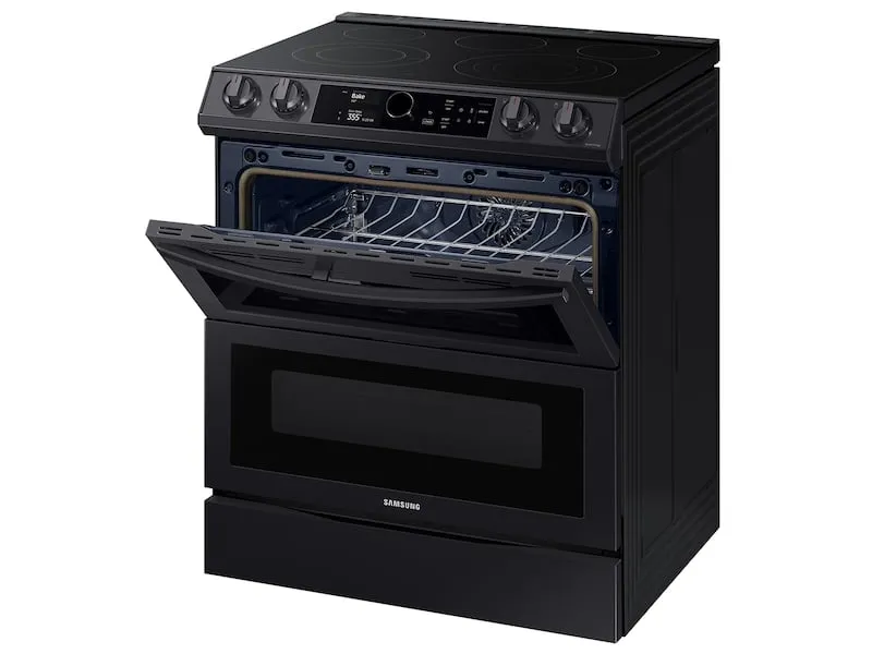 Samsung NE63T8751SG 6.3 Cu. Ft. Flex Duo&#8482; Front Control Slide-In Electric Range With Smart Dial, Air Fry & Wi-Fi In Black Stainless Steel
