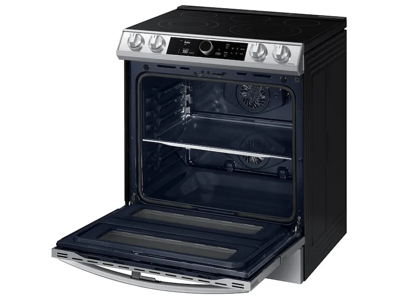 Samsung NE63T8751SS 6.3 Cu. Ft. Flex Duo&#8482; Front Control Slide-In Electric Range With Smart Dial, Air Fry & Wi-Fi In Stainless Steel