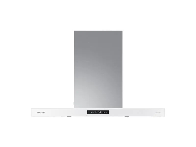Samsung NK36CB700W12 36" Bespoke Smart Wall Mount Hood With Lcd Display In Clean White Convertable Hoods quiet convertible vent hood