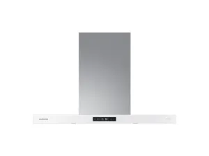 Samsung NK36CB700W12 36" Bespoke Smart Wall Mount Hood With Lcd Display In Clean White Convertable Hoods quiet convertible vent hood