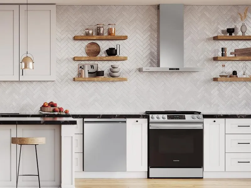 Samsung NKAE7000WS Bespoke Smart Wall Mount Hood Extension Kit In Stainless Steel - 7000 Series