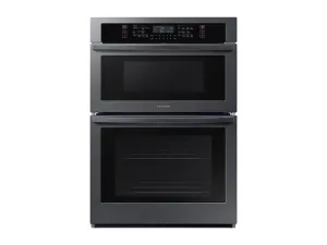 Samsung NQ70T5511DG 30" Microwave Combination Wall Oven With Wi-Fi In Black Stainless Steel Wall Ovens oven with smart temperature control