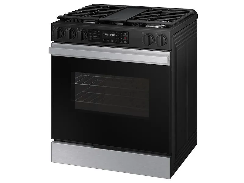 Samsung NSG6DG8300SR Bespoke 6.0 Cu. Ft. Smart Slide-In Gas Range With Air Fry & Precision Knobs In Stainless Steel