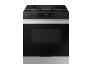 Samsung NSG6DG8300SR Bespoke 6.0 Cu. Ft. Smart Slide-In Gas Range With Air Fry & Precision Knobs In Stainless Steel Slide In Ranges front control slide-in stove