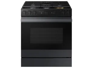 Samsung NSG6DG8500MT Bespoke 6.0 Cu. Ft. Smart Slide-In Gas Range With Air Sous Vide & Air Fry In Matte Black Steel Slide In Ranges front control slide-in stove