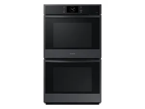 Samsung NV51CG600DMT 30" Double Wall Oven With Steam Cook In Matte Black Steel Single Wall Ovens single oven with self-cleaning feature