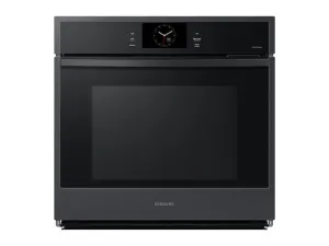 Samsung NV51CG600SMT 30" Single Wall Oven With Steam Cook In Matte Black Wall Ovens convection wall oven with steam assist