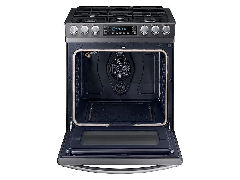 Samsung NX58N9420SG 5.8 Cu. Ft. Slide-In Gas Range With Convection In Black Stainless Steel