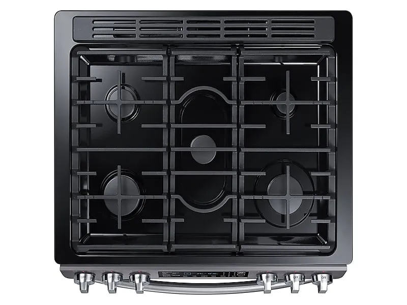 Samsung NX58N9420SG 5.8 Cu. Ft. Slide-In Gas Range With Convection In Black Stainless Steel