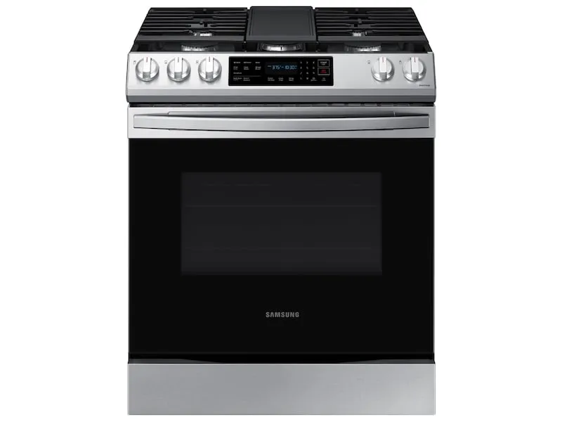 Samsung NX60T8311SS 6.0 Cu. Ft. Front Control Slide-In Gas Range With Convection & Wi-Fi In Stainless Steel Slide In Ranges front control slide-in stove