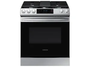 Samsung NX60T8311SS 6.0 Cu. Ft. Front Control Slide-In Gas Range With Convection & Wi-Fi In Stainless Steel Slide In Ranges front control slide-in stove