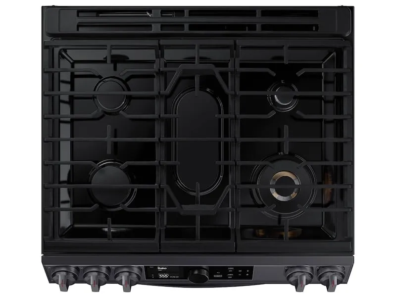 Samsung NY63T8751SG 6.3 Cu. Ft. Flex Duo&#8482; Front Control Slide-In Dual Fuel Range With Smart Dial, Air Fry & Wi-Fi In Black Stainless Steel