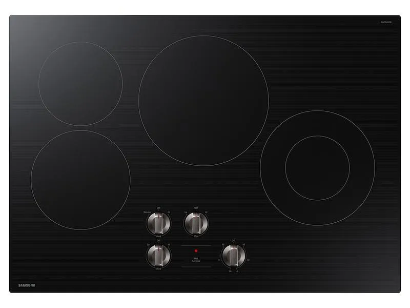 Samsung NZ30FG5332RK 30" Electric Energy Star Certified Cooktop With 4 Elements In Black Electric electric stove with convection oven