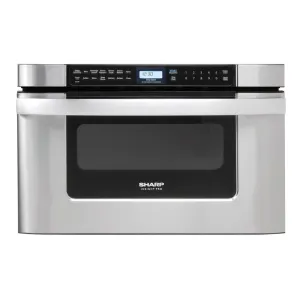 Sharp KB6524PSY 24 In. 1.2 Cu. Ft. 950W Sharp Easy Open Stainless Steel Microwave Drawer Microwave Ovens large capacity kitchen microwave
