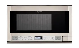 Sharp R1214TY 1.5 Cu. Ft. 1100W Stainless Steel Sharp Over-The-Counter Carousel Microwave Oven Over The Range Microwaves convection over-the-range microwave