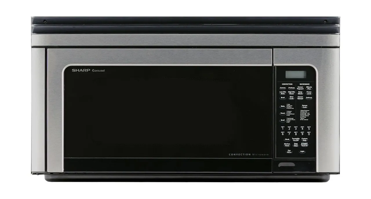 Sharp R1881LSY 1.1 Cu. Ft. 850W Sharp Stainless Steel Convection Over-The-Range Microwave Oven Over The Range Microwaves convection over-the-range microwave