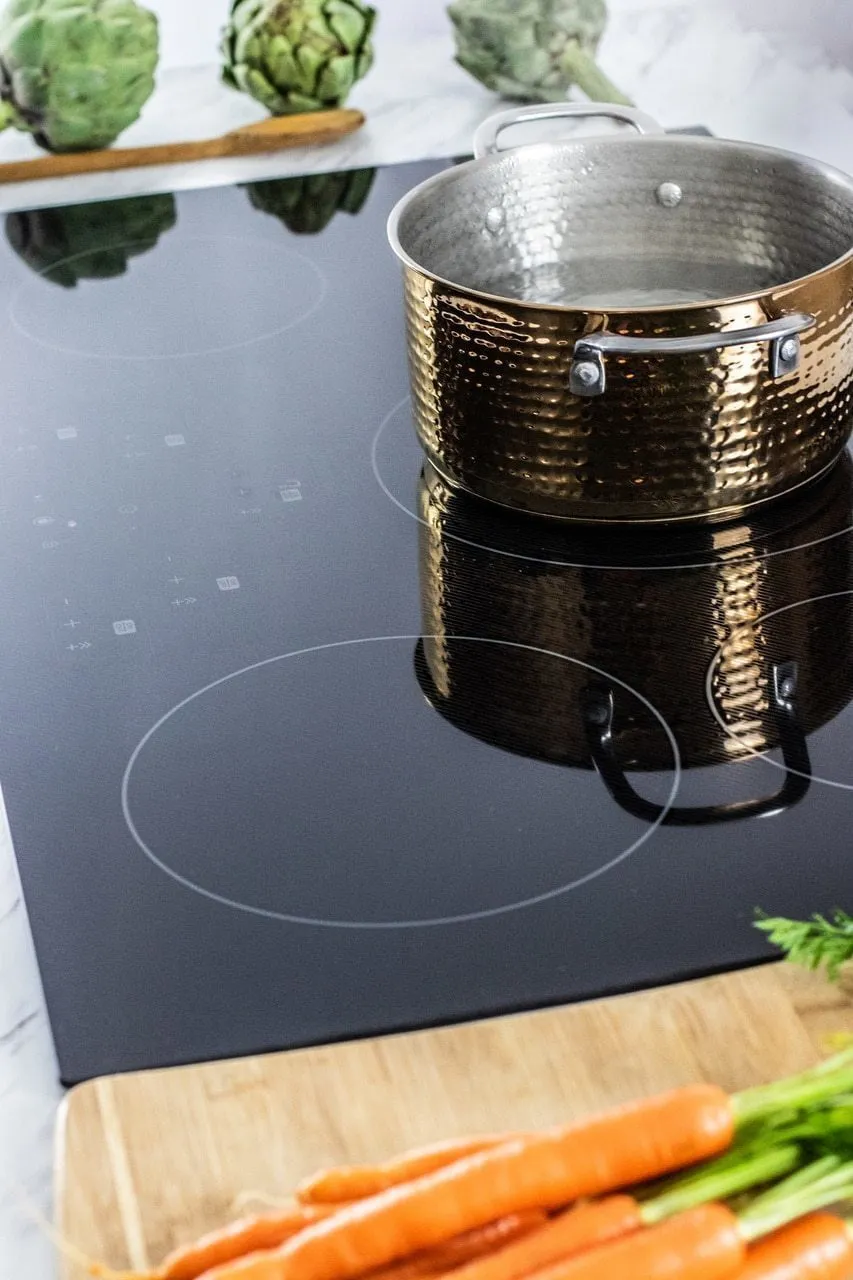 Sharp SDH3652DB 36 In. Width Induction Cooktop, European Black Mirror Finish Made With Premium Schott Glass